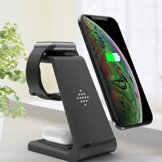 VROXEN - 3-in-1 Wireless Fast Charging Station – Quick Charge Dock & Phone Stand